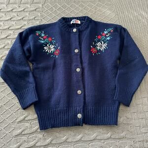 Vintage Popsicles Navy Blue Popsicles Embroidered Cardigan